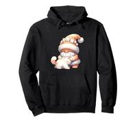 Cute Cat Dad Gnome Graphic For Cat Lover With Cuddly Cat Felpa con Cappuccio