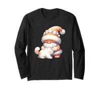 Cute Cat Dad Gnome Graphic For Cat Lover With Cuddly Cat Maglia a Manica