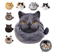 Cute Cat Drawstring Makeup Bag,Cat Cosmetic Toiletry Travel Purse,Lay Flat Makeup Bag Gifts for feline Lovers
