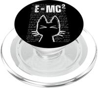 Cute Cat E=MC2 Divertente Scienza Matematica Fisica Equazioni Studente PopSockets PopGrip per MagSafe