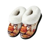 Cute Cat Ear Wheat Pumpkin Boot Pantofole Indoor Outdoor House Shoes, Multi, 43.5/44.5 EU