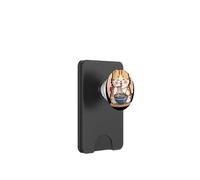 Cute Cat Eating Noodles Kawaii Cartoon Anime Food Lover PopSockets PopWallet per MagSafe