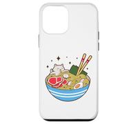 Cute Cat Eating Ramen Bowl Kawaii Food Custodia per iPhone 12 mini