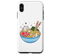 Cute Cat Eating Ramen Bowl Kawaii Food Custodia per iPhone XS Max