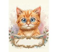 Cute Cat Graph Notebook for Teens: Square Paper Notebook for Lessons and Practice