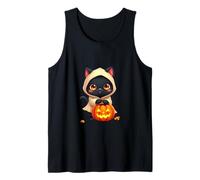 Cute Cat Halloween Pumpkin Spooky Cat Halloween Canotta