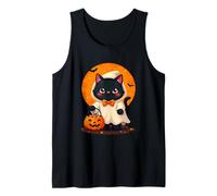 Cute Cat Halloween Pumpkin Spooky Cat Halloween Canotta
