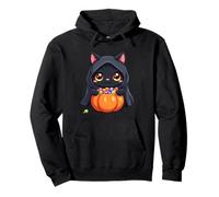Cute Cat Halloween Pumpkin Spooky Cat Halloween Felpa con Cappuccio