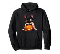 Cute Cat Halloween Pumpkin Spooky Cat Halloween Felpa con Cappuccio