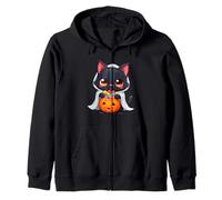 Cute Cat Halloween Pumpkin Spooky Cat Halloween Felpa con Cappuccio