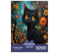 Cute Cat Jigsaw Puzzle Impossibili 1000Pcs Decorazione Per La Casa. Rilassamento E Intelligence Per Adulti E Bambini Da 12 Anni 70x50cm/1000pcs