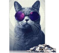 Cute Cat Jigsaw Puzzle Impossible 1000 Pezzi Decorazione Per La Casa. Giochi Rilassamento E Intelligence Per Adulti E Bambini Da 12 Anni 1000pcs (38x26cm)