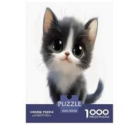 Cute Cat Jigsaw Puzzle Impossible 1000 Pezzi Decorazione Per La Casa. Rilassamento E Intelligence Per Adulti E Bambini Da 12 Anni 70x50cm/1000pcs