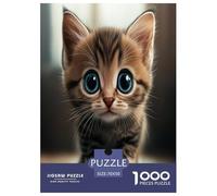 Cute Cat Jigsaw Puzzle Impossible 1000Pcs Decorazione Per La Casa. Giochi Rilassamento E Intelligence Per Adulti E Ragazzi Da 14 Anni 70x50cm/1000pcs