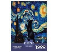 Cute Cat Jigsaw Puzzle Impossible 1000Pcs Decorazione Per La Casa. Rilassamento E Intelligence Per Adulti E Ragazzi Da 14 Anni 38x26cm/1000pcs