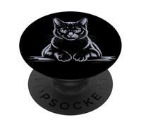 Cute Cat Lover Design for Cat Mom Feline Kitten PopSockets PopGrip Adesivo