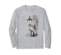 Cute Cat Lover Pet Lovers Stars Moon Kitten Maglia a Manica