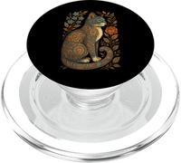Cute Cat Lover Vintage Flowers Art Pattern Aesthetic PopSockets PopGrip per MagSafe