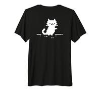 Cute Cat Minimal Pixel Art Nostalgic Retro 8-Bit Gamer Maglietta Premium