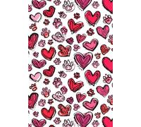 Cute Cat Mom Journal - Hearts and Paws Pattern