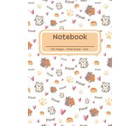 Cute Cat Pattern Wide Ruled Notebook: 120 Pages | 6x9 inch Notebook for all ages. Purr-fect for School, Notes, Cat lovers and everyday writing.