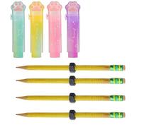 Cute Cat Paw Eraser Pencils 4 pz - Retractable Jelly Eraser with Sliding Nut Fidget Pencils for Anxiety Relief (Gradient Color)