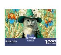 Cute Cat Puzzle 1000 Pezzi Adorable Pets - Attività Mindful & Creativa, Cartone Spesso, Poster Da Muro, 38x26cm/1000pcs