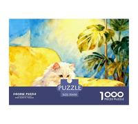 Cute Cat Puzzle 1000 Pezzi Adorable Pets - Puzzle Artistico Raffinato, Relax & Concentrazione, Poster Inclusi, Regalo Bello - 70x50cm/1000pcs