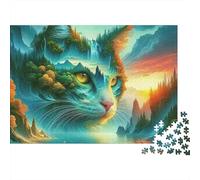 Cute Cat Puzzle 1000 Pezzi - Sfida Familiare Creativa, Cartone Resistente, Poster Incluso, Relax Garantito - 70x50cm/1000pcs