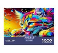 Cute Cat Puzzle Da 1000 Pezzi Per Chi Cerca Relax:Absolutely Stunning Un'attività Calma Per Ricaricare Le Energie!