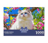 Cute Cat, Puzzle Da 1000 Pezzi, Stimola Memoria E Creatività, Perfetto Per Regali, Adatto Dai 10 Anni, 38x26cm/1000pcs