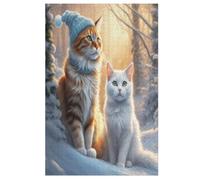 Cute Cat Puzzle Games for Adults E Bambini - for Creativity And Mindfulness - Challenging Jigsaw Puzzles 1000 Pezzi for Family 78×53cm