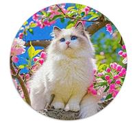 Cute Cat - Puzzle rotondo da 1000 pezzi, per adulti e bambini, geografia, giocattolo educativo per alleviare lo stress, per puzzle, 1000 pezzi (67,5 x 67,5 cm)