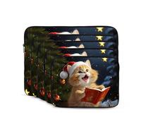Cute Cat Sing Christmas Carols Stampa Manicotto Del Computer Portatile Del Computer Portatile Del Computer Portatile Borsa Del Computer Portatile Della Borsa Del Computer Portatile Della Borsa