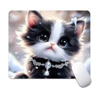 Cute Cat Tappetino per Mouse Soffice Tappetini Mouse Lavabile Mousepad per Casa Pc Lavoro 25X30Cm