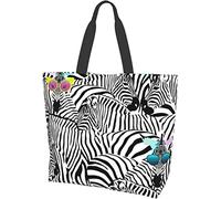 Cute Cat Unicorn Donuts Rainbow Pattern Tote Bag Large Casual Women Shoulder Handbags Borse della spesa riutilizzabili per lavoro Shopping Travel Beach