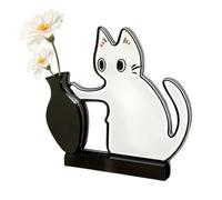 Cute Cat Whisker Storage Container - Acrylic Memorial Keepsake Holder With Wide Opening Design, Pet Whiskers Display Case For Indoor Decoration | Suitable For Walls Refrigerators Machines Office Desks