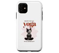 Cute Cat Yoga Spiritual Meditation Zen Balance Namaste OM Custodia per iPhone 11
