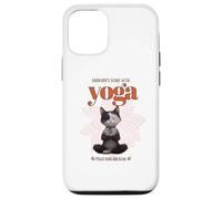 Cute Cat Yoga Spiritual Meditation Zen Balance Namaste OM Custodia per iPhone 12/12 Pro