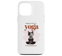 Cute Cat Yoga Spiritual Meditation Zen Balance Namaste OM Custodia per iPhone 13 Pro Max