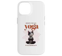 Cute Cat Yoga Spiritual Meditation Zen Balance Namaste OM Custodia per iPhone 14