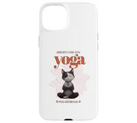Cute Cat Yoga Spiritual Meditation Zen Balance Namaste OM Custodia per iPhone 15 Plus