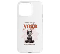Cute Cat Yoga Spiritual Meditation Zen Balance Namaste OM Custodia per iPhone 15 Pro Max