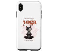 Cute Cat Yoga Spiritual Meditation Zen Balance Namaste OM Custodia per iPhone XS Max