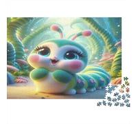 Cute Caterpillar Character Challenging Adult Jigsaws: Colorful Caterpillar Creature Educational Games Suitable for Decompression & Wall Decor 52x38cm/1000pcs