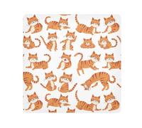 Cute Cats Arancione Panno Autoadesivo 55 x 55 cm Magia Flessibile Pieghevole Self-Stick Makeup Bag Leggero Pieghevole Avvolgitore per Accessori Fotocamera