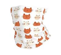 Cute Cats Cartoon Print 26X30Cm Protezione UV Passamontagna Lavabile Cerchietto per Capelli per Adulto Arrampicata Yoga