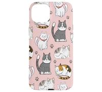 Cute Cats & Claws Pattern for Kittyie and Pet Owners Custodia per iPhone 15 Plus