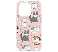 Cute Cats & Claws Pattern for Kittyie and Pet Owners Custodia per iPhone 15 Pro