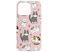 Cute Cats & Claws Pattern for Kittyie and Pet Owners Custodia per iPhone 15 Pro Max